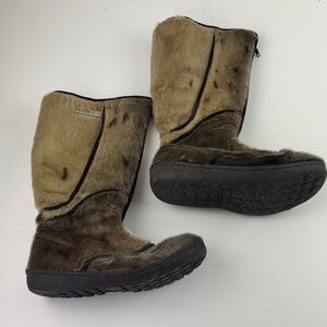 Bilodeau Women's Natural Seal Fur Boots Brown Winter & Rain Boots